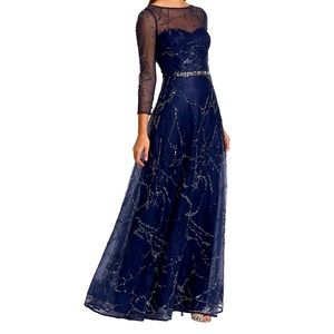 Teri Jon by Rickie Freeman
Semi-Sheer Sequin & Bead-Embroidered Gown